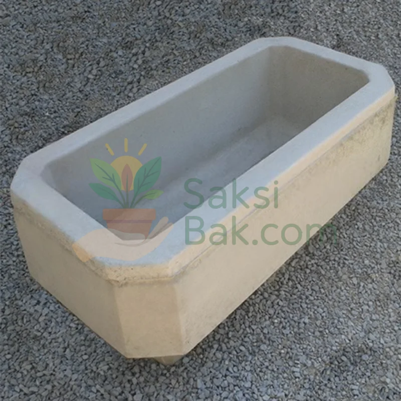 Dikdörtgen Beton Saksı Midi