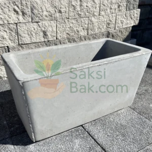 Dikdörtgen Beton Saksı Midi