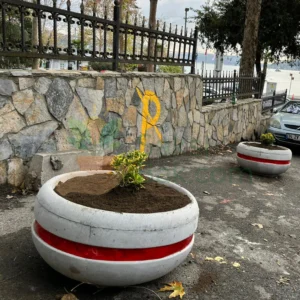 Yuvarlak Beton Saksı Max